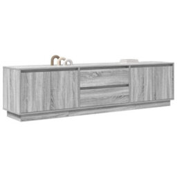 Berkfield Tv Cabinet With Led Lights Grey Sonoma 193.5X41X50 Cm - thumbnail 5