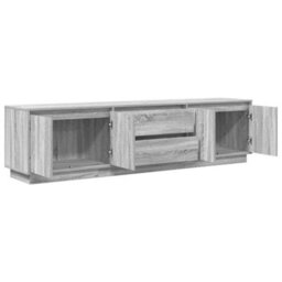 Berkfield Tv Cabinet With Led Lights Grey Sonoma 193.5X41X50 Cm - thumbnail 6
