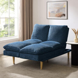 Home Detail Poppy Clic-Clac Sofa Bed, Dark Blue Linen - thumbnail 2