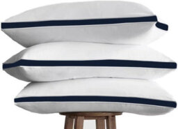 Casabella Gusset Pillows 2 Pack - Plush Bed Pillows For Neck & Shoulder Pain Relief - thumbnail 4