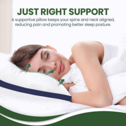 Casabella Gusset Pillows 2 Pack - Plush Bed Pillows For Neck & Shoulder Pain Relief - thumbnail 7