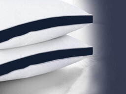 Casabella Gusset Pillows 2 Pack - Plush Bed Pillows For Neck & Shoulder Pain Relief - thumbnail 3