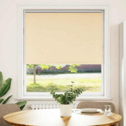 Berkfield Roller Blind Blackout Beige 95X150 Cm Fabric Width 90.7 Cm Polyester - thumbnail 2