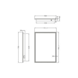 UK Homeliving Uk Home Living Avalon - Price Reduced -Led Mirror W/demister Pad & Shaver Socket 500X700mm - thumbnail 4