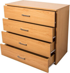 Home Treats Beech Chest Of 4 Drawers Anti Bowing  Support 75 X 72 X 36 Cm - thumbnail 7