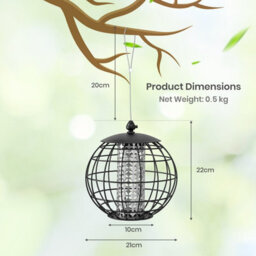 Costway Squirrel-Proof Bird Feeder For Outdoor Hanging Caged Seed Feeder For Wild Birds - thumbnail 2
