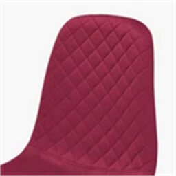 Set Of 2 Burgundy Velvet Dining Chairs With Metal Legs - thumbnail 5