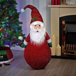 Urbn-Living Urbnliving 1M Tall Collapsible Xxl Christmas Santa Xmas Festive Decoration Light Up Led Indoor Outdoor Decor