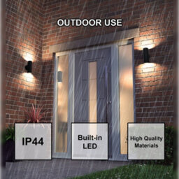 Long Life Lamps Company Modern 11W Led Double Outdoor Wall Light Black Warm White Zlc347B - thumbnail 6