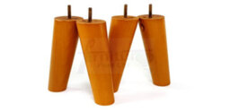 L&F Wood Legs Golden Oak 180mm High Set Of 4 Replacement Angled Furniture Legs Set Of 4 Sofas Chairs Stools M8 - thumbnail 4