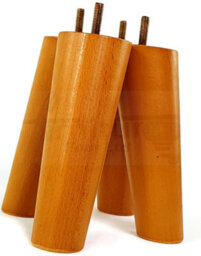 L&F Wood Legs Golden Oak 180mm High Set Of 4 Replacement Angled Furniture Legs Set Of 4 Sofas Chairs Stools M8 - thumbnail 3