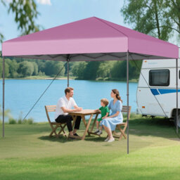 Gainoom 300 X 295 Cm Pop Up Canopy Tent Pink Foldable Outdoor Sunshade Patio Shelter Gazebo - thumbnail 4