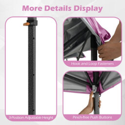 Gainoom 300 X 295 Cm Pop Up Canopy Tent Pink Foldable Outdoor Sunshade Patio Shelter Gazebo - thumbnail 8