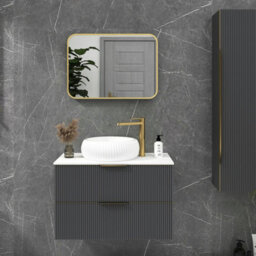 Royal Bathrooms Elmore 500 X 700mm Brushed Brass Framed Bathroom Mirror Rectangular Non-Led Minimalist Design - thumbnail 6