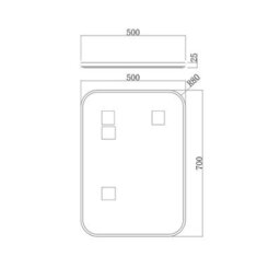 Royal Bathrooms Elmore 500 X 700mm Brushed Brass Framed Bathroom Mirror Rectangular Non-Led Minimalist Design - thumbnail 4