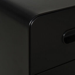 Vinsetto 3 Drawer Modern Steel Filing Cabinet W/ 4 Wheels Lock Pencil Box Black - thumbnail 9