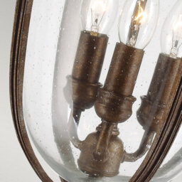 Luminosa Lighting Elstead English Bridle 3 Light Large Outdoor Ceiling Chain Lantern British Bronze, E14 - thumbnail 4