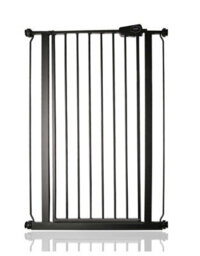Safetots Extra Tall Metal Safety Gate Pressure Fit, 75Cm - 82.6Cm, Matt Black, 104Cm In Height, Extra Tall Baby Gate - thumbnail 1