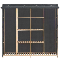 Berkfield Wardrobe Grey 173X40X170 Cm Fabric - thumbnail 2