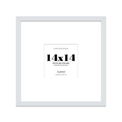 "14X14"" Light Grey Picture Frame - 14X14"" Square Frame With 10X10"" Mount For 14X14""/10X10"" Pictures Moderrn Style Thin Edge, 1 Pack" - image 1