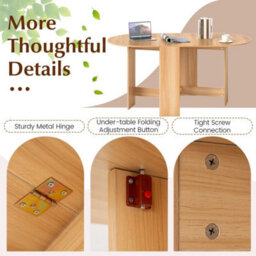 Folding Multifunction Table Drop Leaf Extendable Dining Table- - thumbnail 6