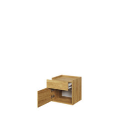Arte Oak Hickory Teen Flex 45Cm Bedside Table With Drawer And Hinged Door - thumbnail 2