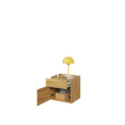 Arte Oak Hickory Teen Flex 45Cm Bedside Table With Drawer And Hinged Door - thumbnail 3