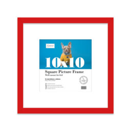 "10X10"" Red Picture Frame - 10X10"" Square Frame With 8X8"" Mount For 10X10""/8X8"" Pictures Moderrn Style Thin Edge, 1 Pack" - thumbnail 1