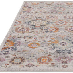 The Rug Edit Flores Mina Fr02 Traditional Floral 65mm Grey Runner, 066X240Cm - thumbnail 4