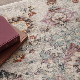The Rug Edit Flores Mina Fr02 Traditional Floral 65mm Grey Runner, 066X240Cm - thumbnail 3