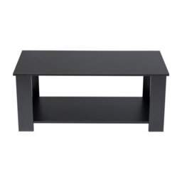 Living And Home 2 Tier Simple Wooden Coffee Table Desk 100X48X42Cm - thumbnail 4