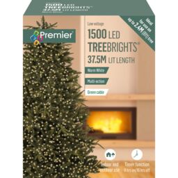 Multi-Action 1500 Warm White Treebrights Led String Lights With Timer Function Green Cable - thumbnail 3
