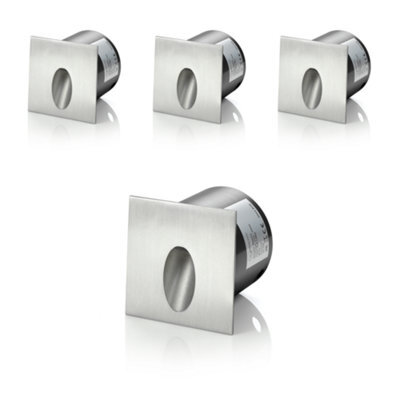 Auraglow Integrated Led Inset Recessed Marker Light - Square - 4 Pack - image 1