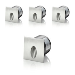 Auraglow Integrated Led Inset Recessed Marker Light - Square - 4 Pack - thumbnail 1