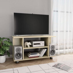 Berkfield Tv Cabinet With Castors Sonoma Oak 80X40X40 Cm Engineered Wood - thumbnail 1