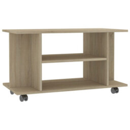 Berkfield Tv Cabinet With Castors Sonoma Oak 80X40X40 Cm Engineered Wood - thumbnail 2