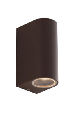 Luminosa Lighting Luminosa One Outdoor Aluminum Up Down Wall Light Corten Ip54, Gu10