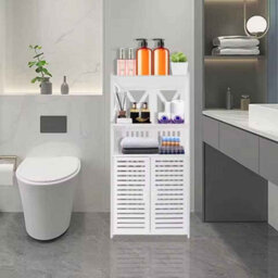 Bathroom Floor Cabinet,waterproof Freestanding Bathroom Storage Unit Multi-Purpose - thumbnail 5