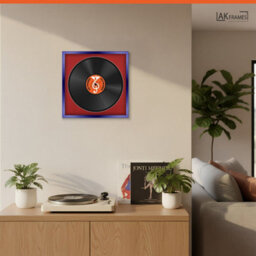 "16X16"" Purple Classic Vinyl Record Frame With Crimson Mount For 12 Inch Lp Disc - Ak Frames" - thumbnail 5