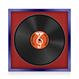 "16X16"" Purple Classic Vinyl Record Frame With Crimson Mount For 12 Inch Lp Disc - Ak Frames" - thumbnail 1
