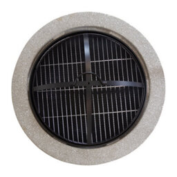 Charles Bentley 60Cm Round Magnesia Fire Pit With Mesh Cover Cooking Grill - thumbnail 9