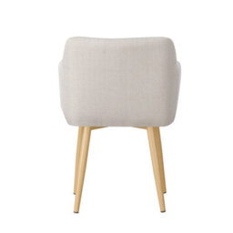 Mof Classic Fabric Tub Chair Wing Back Armchair Sofa Vanity Bedroom Dressing Chair K5 (Beige) - thumbnail 5