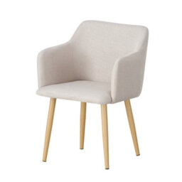 Mof Classic Fabric Tub Chair Wing Back Armchair Sofa Vanity Bedroom Dressing Chair K5 (Beige) - thumbnail 3