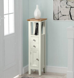 Hallowood Furniture Clifton Oak Painted Open Top Tower Cabinet - thumbnail 1