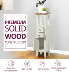 Hallowood Furniture Clifton Oak Painted Open Top Tower Cabinet - thumbnail 4