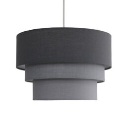 Valuelights Aztec 3 Tier Charcoal Fabric Ceiling Light Shade (D)30Cm - thumbnail 5