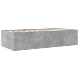 Berkfield Daybed With Drawers Without Mattress Concrete Grey 75X190 Cm Small Single - thumbnail 6