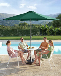 Songmics 3 M Parasol Umbrella, Sun Shade, Octagonal Polyester Canopy, With Tilt And Crank Mechanism, For Outdoor Gardens, Balcony