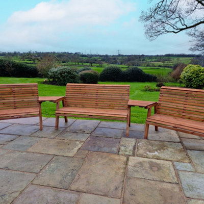 Churnet Valley Garden Furniture Ltd Valley 7 Seat Set 1X3B 2 X 2B Angled Tray - image 1