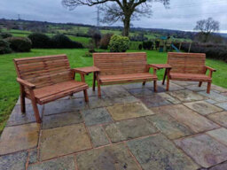 Churnet Valley Garden Furniture Ltd Valley 7 Seat Set 1X3B 2 X 2B Angled Tray - thumbnail 6